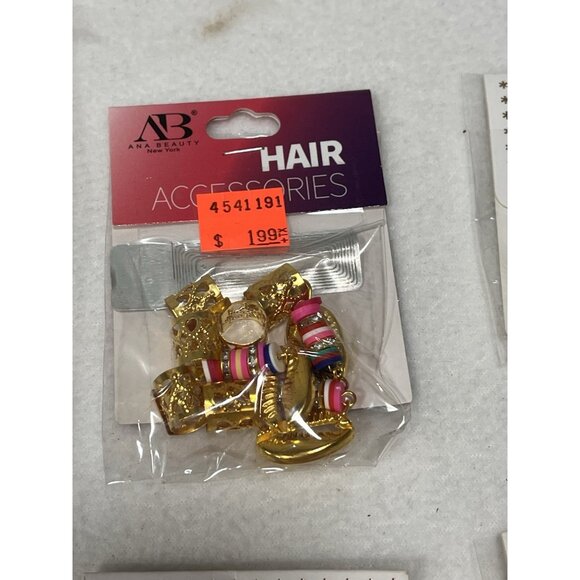 Hair Accessory Lot Dreadlock Tool Braid Cuffs Pins Styling Set New - Picture 13 of 16